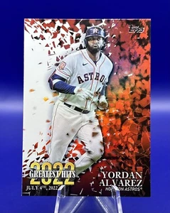 2023 Topps Series 1 YORDAN ALVAREZ 2022 Greatest Hits Insert #22GH-2 Astros - Picture 1 of 2