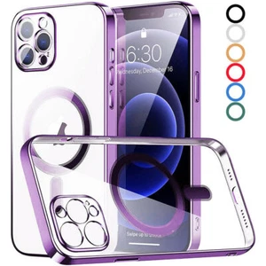 Magnetic Clear Phone Case MagSafe Cover For iPhone 16 15 Pro Max 14 Plus 12 13 - Picture 1 of 22
