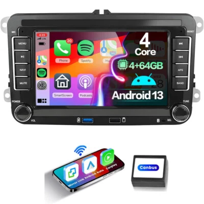 Android 13 Autoradio GPS Navi FM 4+64GB für VW GOLF 5 6 Plus Passat Touran Polo - Bild 1 von 4