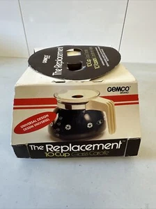 Gemco Replacement Carafe Flower Design 10 Cup Drip Glass Coffee Pot NOS 1983 - Picture 1 of 4