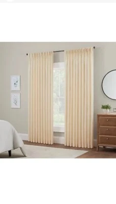 Panel Cortina Filtradora Luz Plisada 95"x50" Serendipity 10 Pinzas Marfil - Waverly Foto 1 de 4