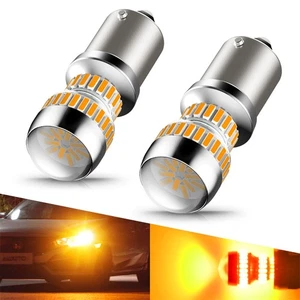 AUXITO 1156 LED Señal de giro Bombillas de circulación diurna Ámbar Brillante Devolución gratuita - Imagen 1 de 10