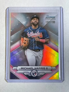 2023 Bowman Sterling - Refractor #ed /199 - Michael Harris #BSR-15 Rookie (RC) - Picture 1 of 2