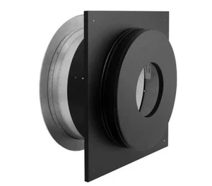 DuraVent 6DP-WT 6 Zoll Schornsteinrohr Wandkausche schwarz - Bild 1 von 4