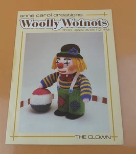 Original Anne Carol Creations Woolly Wotnots 022 The Clown Toy Knitting Pattern - Picture 1 of 3