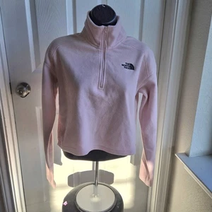 The North Face Women’s Small S Pink 1/4 Zip Fleece Pullover Sweatshirt Top - Picture 1 of 6
