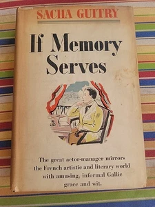 If Memory Serves Memoirs of Sacha Guitry 1936 Doubleday Doran HCDJ  - Bild 1 von 9