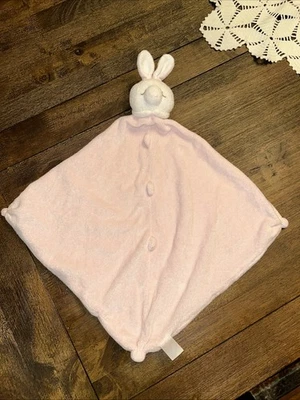 Angel Dear White Sleeping Bunny-Orejas más cortas Rosa Manta de seguridad/Lovey Foto 1 de 4