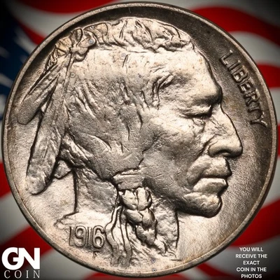 1916 P Buffalo Nickel B3277 - Image 1 of 2