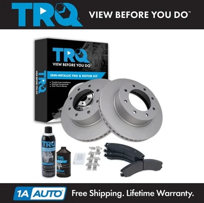 Kit de pastillas de freno delanteras y rotor TRQ para Nissan NV1500 NV2500 NV3500 2012-2019 Foto 1 de 4