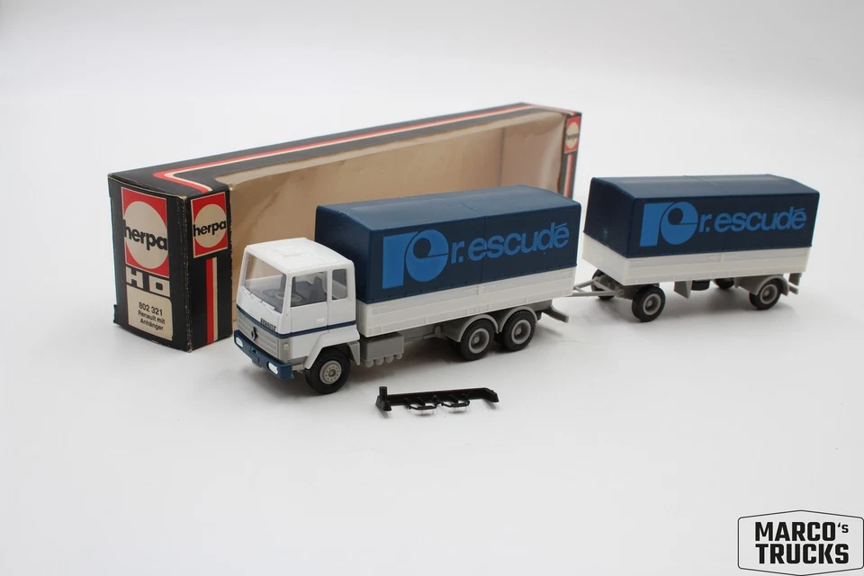 Camión remolque lona Herpa Renault R "R. Escude No. 802321 1:87 /H24186 Foto 1 de 1