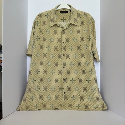 Mens XL Axis LA 100% silk button up shirt Hawiian style - Image 1 of 4