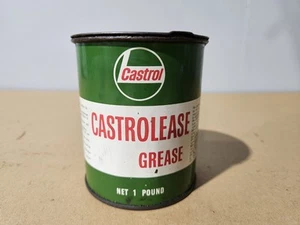 CASTROLEASE TIN, CASTROL GREASE TIN CAN, VINTAGE GREASE TIN CAN - Picture 1 of 8