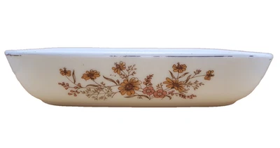 Pyrex Vintage Country Autumn Harvest Rectangle Shallow Baking Casserole Dish 70s - Image 1 of 4