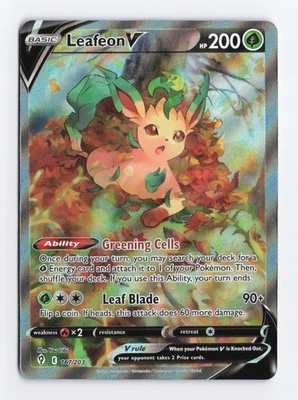 Leafeon V Alternate Full Art 167/203 Holo Evolving Skies Pokemon NM - Image 1 of 3
