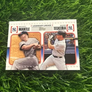 2010 Topps MICKEY MANTLE MARK TEIXEIRA Legendary Lineage #LL-59 Yankees A94 - Foto 1 di 2