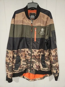 Born Fly Bomberjacke Herren Gr. 2XL Camouflage Military Look Fortune Favors The Fly - Bild 1 von 7