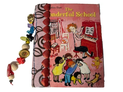 Little Golden Books Junk Journal OOAK The Wonderful School Scrapbooking - Image 1 of 4
