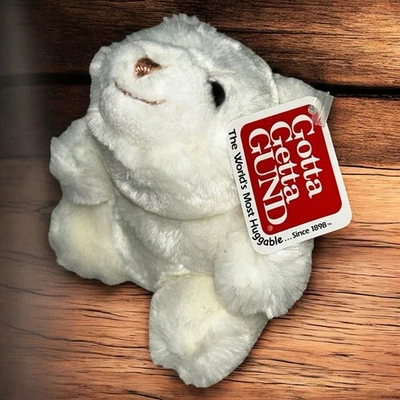 Vintage SNUFFLES Gund Polar Bear White with Tags Plush 4" Stuffed Animal - Image 1 of 4
