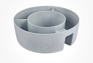 Lt Blue Water Bottle SNACK BOWL Fits Over Your Mug & Handle 4" Opening 7" Across - Picture 1 of 3