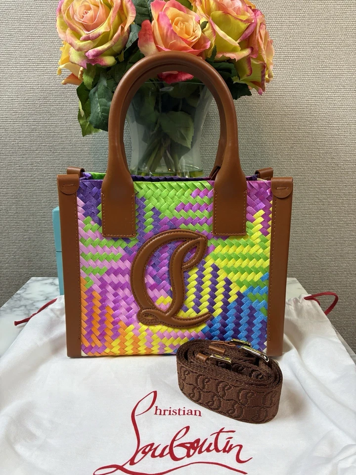 NWT Christian Louboutin Multicolor By My Side Woven Mini Tote - Retail $1490 - Image 1 of 4