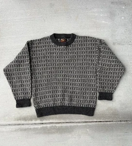 Maglione lana vintage manica lunga uomo anni 90 grigio alpino medio - Foto 1 di 7
