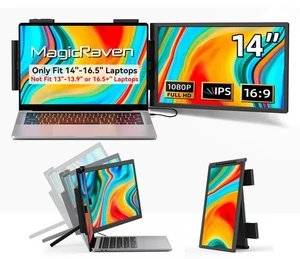 Laptop Screen Extender, 14" 1080P IPS Portable Monitor Travel Monitor for 14-... - Picture 1 of 8