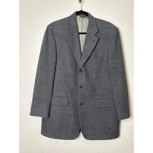 Abrigo deportivo vintage de pelo camel para hombre 41 R tres botones chaqueta blazer gris de lujo - Imagen 1 de 9