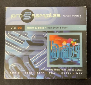 Muestras profesionales Eastwest batería y bajo 1 vol 3 audio 2 CD bucles de producción PS03 raro - Imagen 1 de 10