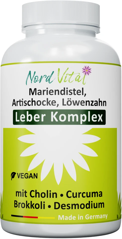 NORD VITAL Leber Komplex - mit 15 aktiven Inhaltsstoffen - 120 Kapseln