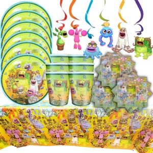 SINGING MONSTERS plate cup birthday party supplies favor centerpiece decoration - Picture 1 of 49