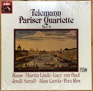 Telemann Paris Quartets Nos. 7-9 JORDI SAVALL HANS-MARTIN LINDE EMI LP MINT - Picture 1 of 3