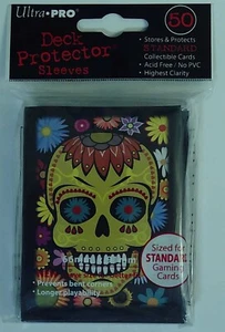 MAGIC (MTG) SLEEVES: Dia De Los Muertos - Yellow Skull (ULP 84135) - Picture 1 of 2
