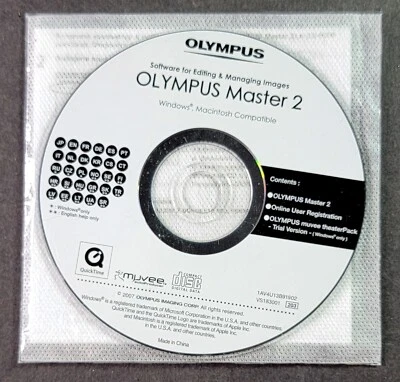 Olympus Master 2 Editing & Managing Image Software w/ Manual 2007 - Image 1 of 2