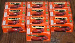 LOT OF 10 RED MATCHBOX TESLA MODEL S ELECTRIC CARS EV POWER GRABS 89/100 - Picture 1 of 4