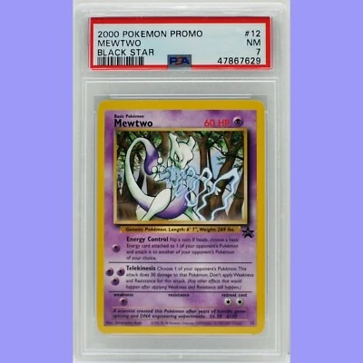 Pokemon Mewtwo #12 JR Stamp Rally 2000 Black Star Promo PSA 7 NEAR MINT  - Image 1 of 4