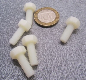 Tap Bolt, FT, Nylon, Metric, Natural M6 x 1.0 x 16 mm Length, 100 pc - Picture 1 of 12