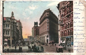 CPA Carte postale Etats-Unis San Francisco (?) Market street looking West from - Imagen 1 de 2