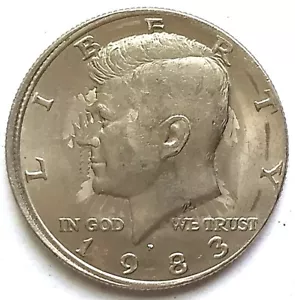 1983P John F. Kennedy Half Dollar Rare Atypical MAD ? Die Clash Mint Error Coin - Picture 1 of 16