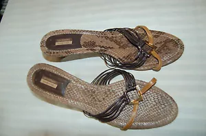 Zapatos SportMax Marrón Cuero de Serpiente Sin Cordones Tacón de Gatito Mujer 39 Hechos en Italia - Imagen 1 de 12