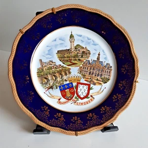 Assiette Porcelaine Vieux Limoges Souvenir Déco Murale Salon Vitrine Collection - Imagen 1 de 7
