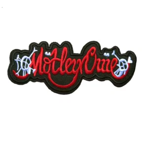 Parche bordado MOTLEY CRUE hierro en coser insignia calavera metal roca años 90 sentirse bien - Imagen 1 de 9