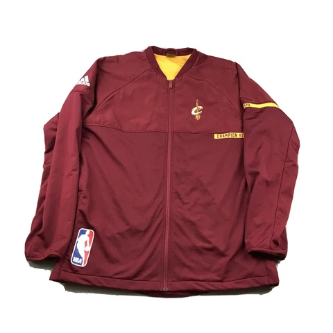 Adidas Cleveland Cavaliars Jacket Mens XL Maroon Full Zip NBA Champion X1 Cover