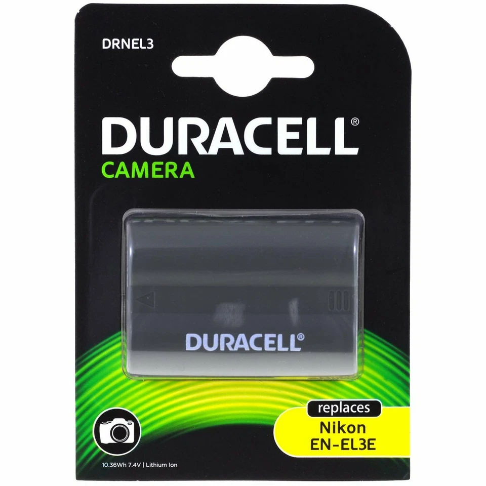 Duracell Akku für Nikon Typ EN-EL3e 7,4V 1400mAh/10,4Wh Li-Ion Grau