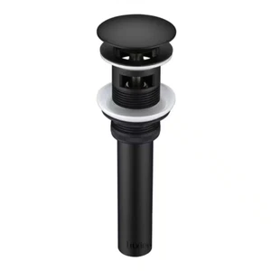 1-5/8 In. Brass Bathroom and Vessel Sink Push Pop-Up Drain Stopper with Overflow - Picture 1 of 7