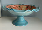 NEW - AMBIANCE - Fleur Bleue by NANETTE VACHER - Large Footed Compote Bowl