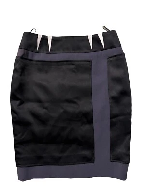 Юбка-карандаш BALENCIAGA черная и серая с высокой талией | размер FR 36 / США 4 - Изображение 1 из 4