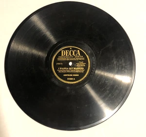 Gertrude Niesen  78 rpm 10" record I wanna get Married Twelve O Clock And All Is - Picture 1 of 2