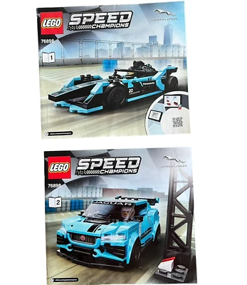 LEGO Speed Champions 76898 Formula E Jaguar Racing Set of 2 Instruction Manuals - Image 1 of 4
