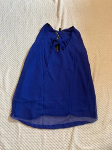 Elegantes dunkelblaues ärmelloses Damen Top mit Reißverschluss im Rücken, Größe XL - Bild 1 von 5